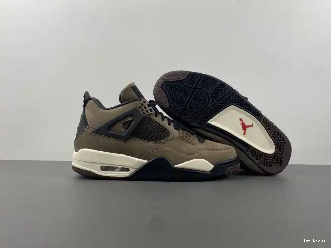 1st Kicks AJ4-882335 Brown Retro Jordan 4 x Air Scott TS Travis 0625